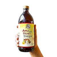 Apple Cider Vinegar with honey and the mother raw unfiltered all-natural Kosher certified 16.907 Fl Oz (500 mL) 1 Pack