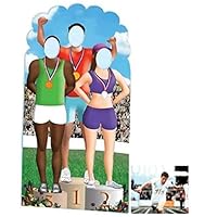 Olympic Pack Olympics Podium Stand-in Lifesize Cardboard Cutout/Standee (Olympic Games) - Includes 8X10 (25X20CM) Star Photo - Fan Pack