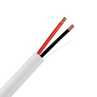 14AWG 2Conductor Speaker Wire 200Feet White 99.9% Oxygen Free Copper ETL Listed & CL3 Indoor Speaker Cable