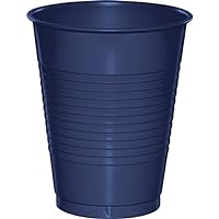 Club Pack of 240 Navy Blue Disposable Plastic Drinking Party Tumbler Cups 16 oz.