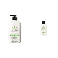 Hempz Original, Natural Hemp Seed Oil Body Moisturizer with Shea Butter and Ginseng, Original Scent, Floral Banana, 17 Fl.Oz (Packaging may vary) & Original Herbal Body Moisturizer, 2.25 Fluid Ounce