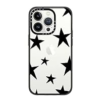 CASETiFY Compact iPhone 14 Pro Case [2X Military Grade Drop Tested / 4ft Drop Protection] - Stars Black - Clear Black