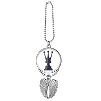 King Chess Strategy Game Roy Monarch Silver Wing Car Pendant Decoration