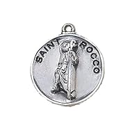 CBC Group Creed-20-Inch Sterling Silver Necklace with Patron Pendant, Saint Benedict