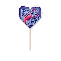 Constellation Scorpio Mexicon Culture Engraving Toothpick Flags Heart Lable Cupcake Picks