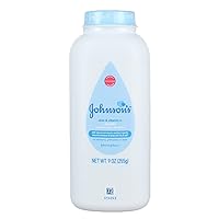 JOHNSON'S Baby Powder, Pure Cornstarch with Soothing Aloe& Vitamin E 9 oz (Pack of 2)