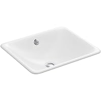 KOHLER K-5400-0 Iron Plains Dual-Mount Bathroom Sink, White