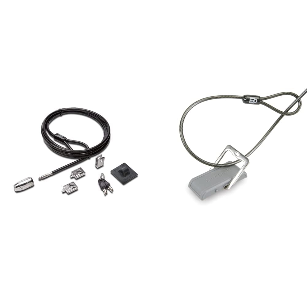 Kensington Desktop & Peripherals Locking Kit 2.0, Black (K64424WW) & Desk Mount Anchor Accessory for Cable Locks (K64613WW)