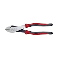 Klein Tools J228-8 Pliers, Made in USA, Diagonal Cutting Pliers with Dual-Material Journeyman Handles, Short Jaws and Beveled Cutting Edges, 8-Inch