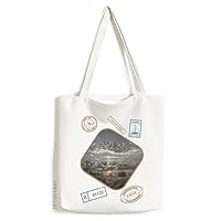 Grey Sky Dark White Clouds Stamp Shopping Ecofriendly Storage Canvas Tote Bag