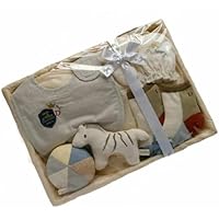 Baby Gift Set, Organic Cotton, Baby Shower, Gift, Made in Japan, Baby Clothes, Boys, Baby Clothes, Gift Set, Visella Mittens, Socks, Baby Products, Zebra, Gift