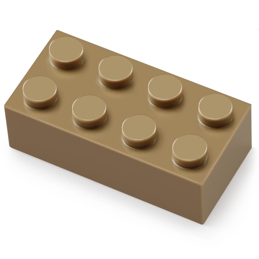 Feleph 2x4 Bricks 320 Pieces Dark Tan Classic Parts Building kit Creative Play Set Blocks Toy Accessories Compatible with 3001 Major Brands (Dark Tan)…