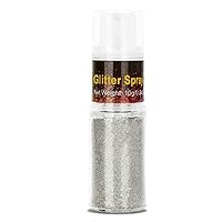Go Ho Hair and Body Glitter Spray, Festival Glitter Powder Makeup for Hair/Body/Clothes,Sliver