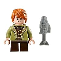 Lego Bane Son of Bard Mini Figure- Hobbit Battle of Five Armies - w/ fish