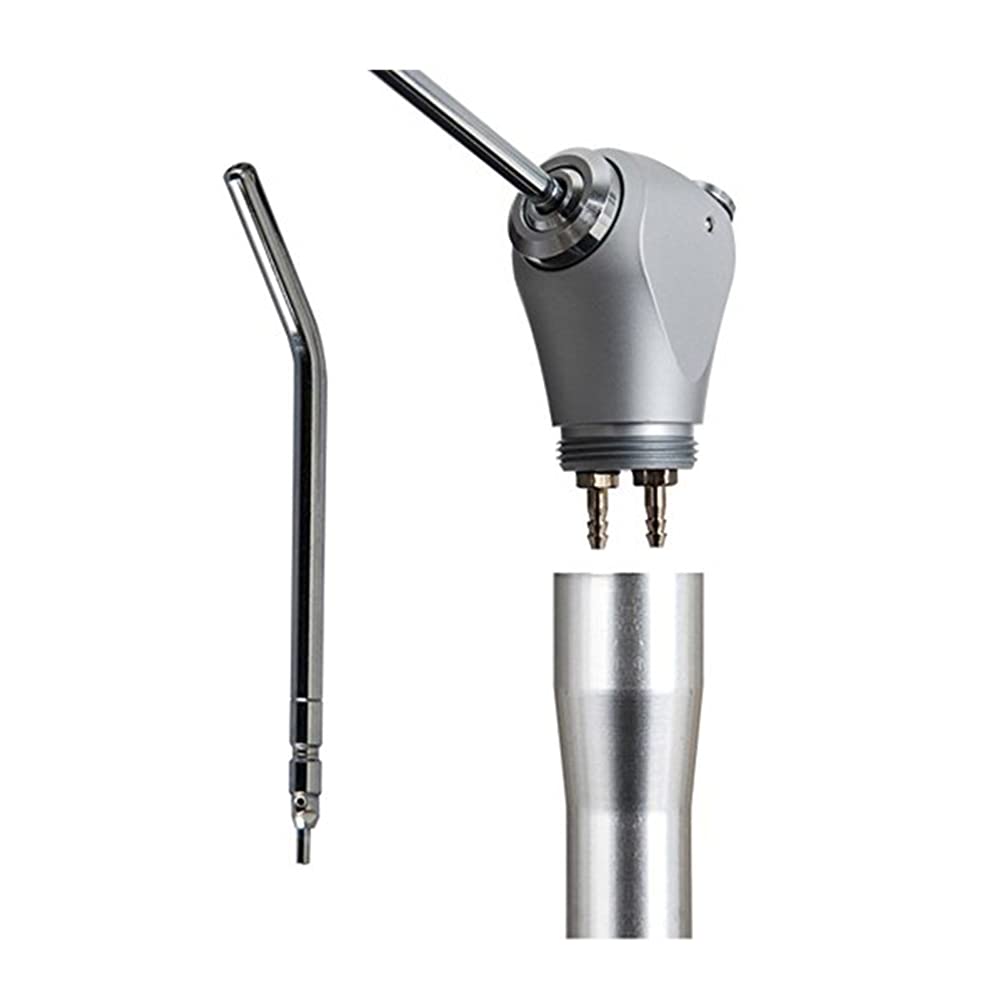TDOU 2PCS Dental Air Water Spray Syringe Triple 3 Way 2 Nozzles Tips Metal Handle + 4Pcs Metal Alloy Nozzles/Tips/Tube