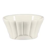 CAC China 4-Inch by 1-3/4-Inch Super White Porcelain Floral Ramekin, 6-Ounce, Box of 36