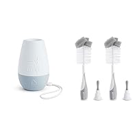 Munchkin® Shhh…™ Portable Baby Sleep Soother White Noise Sound Machine and Night Light & ® Sponge™ Bottle Brush, Grey, 2 Count (Pack of 1)
