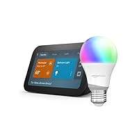 Echo Show 5 (3rd Gen)| Charcoal with Amazon Basics Smart Color Bulb