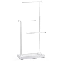 SRIWATANA Jewelry Organizer Stand, Extra Tall Jewelry Display Necklace Holder for Mothers Day, Gift Idea (White)