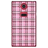 Second Skin Country Tartan Check Pink x Brown (Clear) / for AQUOS Zeta SH-03G/docomo DSH03G-PCCL-201-Y103