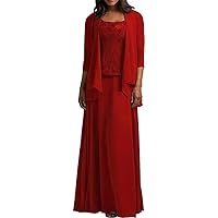 2 Pieces Mother of The Bride Dresses with Jacket Long Formal Evening Gowns for Women Mother of The Groom Dress