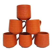 Terracotta(Real Mitti) Unglazed Clay Mud Tea Cup - Set Of 5 using for Tea And Coffee 120ml