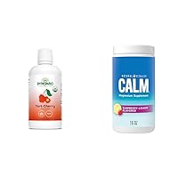 Dynamic Health Organic Tart Cherry Juice, Unsweetened 100% Juice Concentrate & Natural Vitality Calm, Magnesium Citrate Supplement, Anti-Stress Drink Mix Powder, Gluten Free