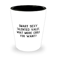 Smart Sexy Talented Valet. What More Could Valet Shot Glass, Unique Idea Valet Gifts, Ceramic Cup For Men Women from Coworkers, Valet box, Valet tray, Watch box, Cufflink box, Jewelry box, Shoe shine