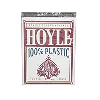 Hoyle RED Poker Sized 100% Plastic Playing Cards