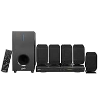 Supersonic SC-38HT 5.1 Surround Channel DVD Home Theater System with DVD/CD Support, Karaoke Mic Jacks, USB Input, FM Radio, 75W Speaker Output, Multi-Language Support, and Remote Control!