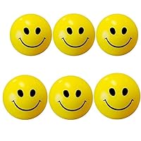 S.N.P Sports Smiley Face Squeeze Ball for Kids and Adults for Stress Relief, Support in Anxiety and Playing (Set of 6)