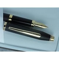 Cross Century II Matte Black with Solid 18KT Gold Medium Nib Fountain Pen! Very Rare