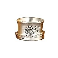 Dandelion Fidget Spinner Ring, Flower Fidget Ring, Anti Stress Ring, Anxiety Ring, Spinning Ring, Rotating Ring, Meditation Ring