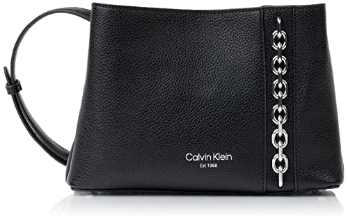 Calvin Klein Adeline Triple Compartment Crossbody, Almond/Taupe/Cherub  White: Handbags