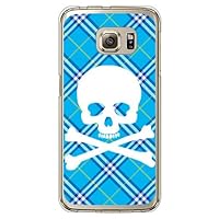 SECOND SKIN Skull Punk Blue (Soft TPU Clear) / for Galaxy S6 Edge 404SC/SoftBank SSC404-TPCL-701-J096