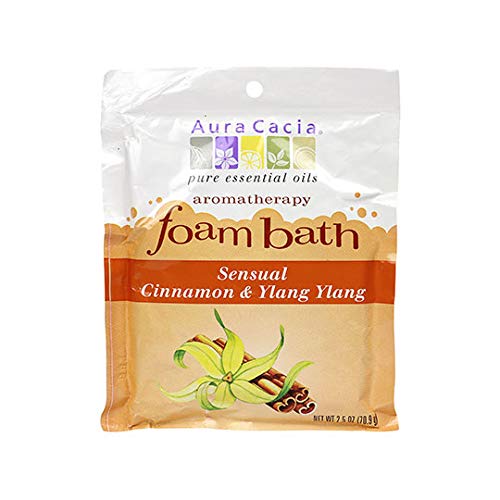 Aura Cacia Sensual Cinnamon & Ylang Ylang Aromatherapy Foam Bath | 2.5 oz. Packet