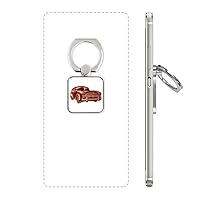 Deep Red Classic Cars Pattern Outline Square Cell Phone Ring Stand Holder Bracket Universal Support Gift