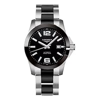 Longines Conquest Automatic Black Dial Steel and Black Ceramic Mens Watch L36574567