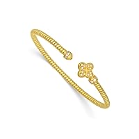 18k Gold Diamond Cuff Stackable Bangle Bracelet Jewelry for Women