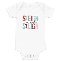 Sleigh Girl Sleigh Baby One Piece Suit | Short Sleeve Outfit For Babies | Christmas One Piece