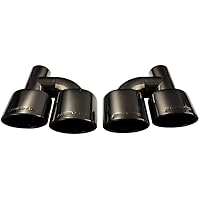 Black Exhaust Tips AMG For Mercedes Benz W212 E350 E400 C63 C300 C350 W204 Inlet 2.5