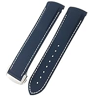 Rubber Silicone Watchband 20mm 22mm For Omega Seamaster GMT Diver 300 Speedmaster Watch Strap