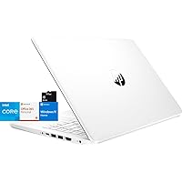 HP Stream 14 Laptop, Intel Celeron Core, 16 GB RAM, 64 GB Storage, 14” HD Anti-Glare Display, Windows 11, Long Battery Life, Thin & Portable, Includes 1-Year Microsoft 365, TiTac, White