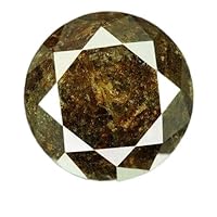 2.60 cts CERTIFIED Round Cut Brownish Black Color Loose Natural Diamond 18568 by IndiGems