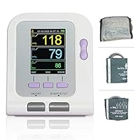 CONTEC Fully Automatic Blood Pressure Monitor Upper Arm Cuff 3 Mode 3 Cuffs Electronic Sphygmomanometer 300 Sets Memory