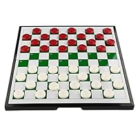 Chess Set International Checkers Portable Folding Plastic Chess Game Board Size 29.5 * 28.5cm Chess Game Board Set (Color : 100 Grid)