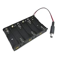 Battery Case Holder with Clip for 6pcs AA Ordinary or Rechargeable Batteries for Arduino Robot Car