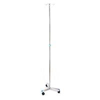 Infusion Stand with 2 Hooks,Stainless Steel Height Adjustable Drip Stand,Portable Clinic Home Use Mobile Drip Vehicles