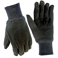 True Grip 98432-06 Cotton Jersey Gloves, Brown, Men's L, 6-Pk. - Quantity 1