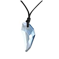 JIAOJIAO Men's Wolf Tooth Necklace Crystal Natural Stone Pendant Women Jewelry Fashion
